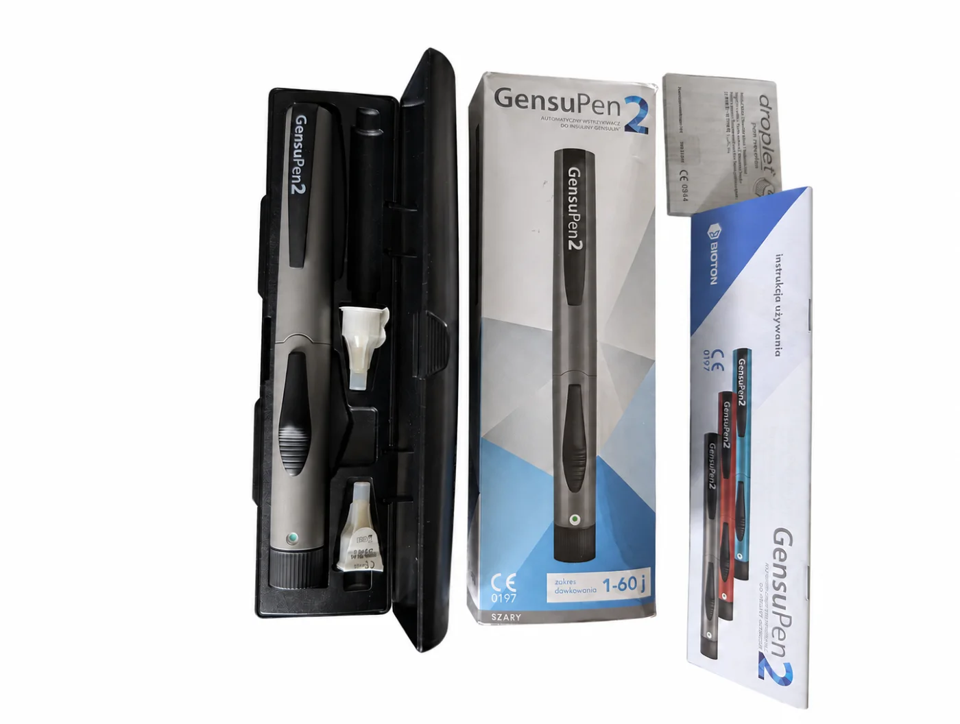 GensuPen 2 Reusable Automatic Injection Pen (Grey) Brand New Boxed with Case and Instructions