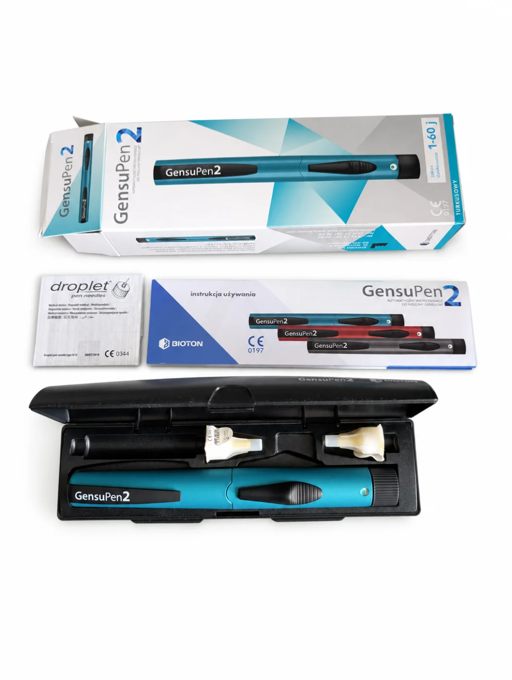GensuPen 2 Reusable Automatic Injection Pen (Green) Brand New Boxed with Case and Instructions